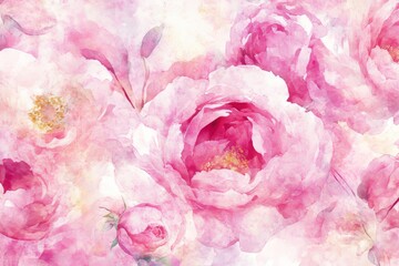 Background with soft pink flower frame in watercolor strokes, background, frame, pink, floral, watercolor