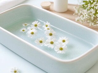 Wall Mural - Calming Aromatherapy Baths with Essential Oils Designed for Deep Relaxation