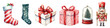 © Rawpixel.com - Watercolor Christmas png cut out element set