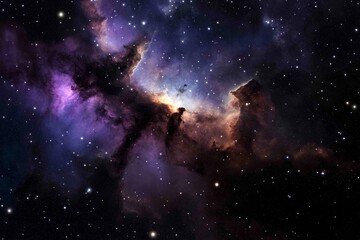 Wall Mural - stunning nebula in outer space. image generated by stock.