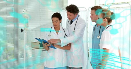 Poster - Animation of data processing over diverse doctors discussing work