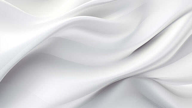 Abstract soft shiny white gray wavy line background graphic design. Elegant white gray modern architecture art. Blurred backdrop effect back