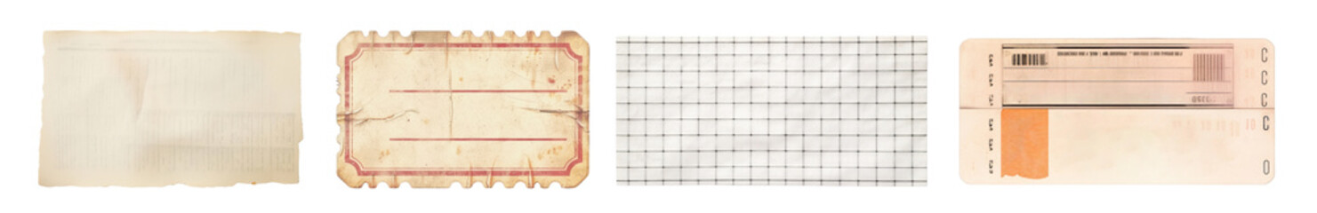 Wall Mural - aesthetic ephemera collage png cut out element set
