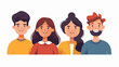 © Isla - Modern Flat Vector Icons and Logos of a Family of Four People