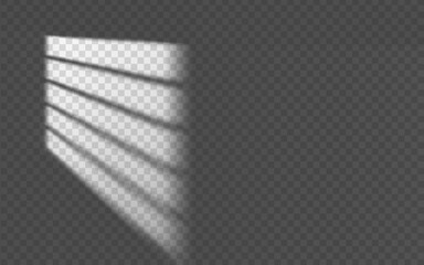 Wall Mural - light effect shadow overlay from blind isolated transparent background. shade from the jalousie.