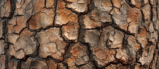Aufkleber - Embossed texture of tree bark Pattern featuring a natural tree bark background. with copy space image. Place for adding text or design