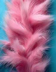 Wall Mural - abstract background of pink and turquoise feather boa texture