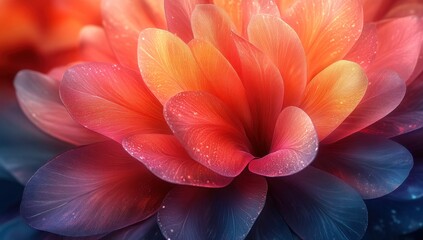 Canvas Print - Closeup of a Vividly Colored Flower