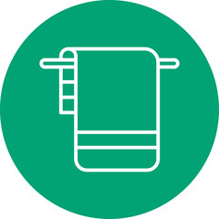 Poster - Towel rack line circle icon