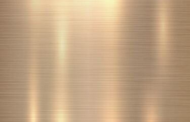 champagne gold brushed steel metal texture background, shiny abstract metallic sheet, vector illustr