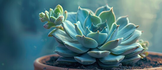 Aufkleber - Small succulent plant on a rustic backdrop Selective focus Shallow depth of field. with copy space image. Place for adding text or design