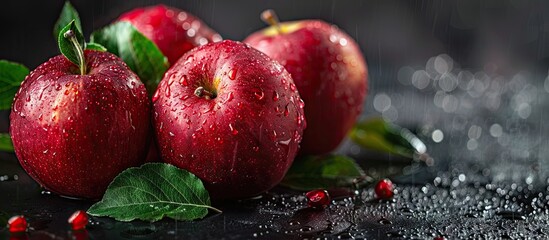 Aufkleber - crimson apple. with copy space image. Place for adding text or design