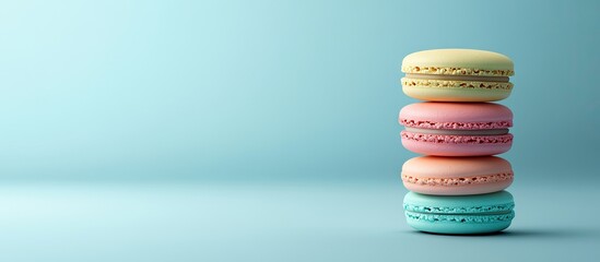 Poster - Macaron cake. with copy space image. Place for adding text or design