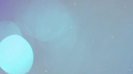 Poster - animation of snow over light spots on grey background