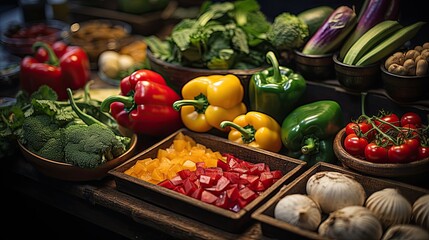 Canvas Print - food market fresh vegetables 