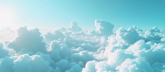 Wall Mural - blue sky with clouds suitable for use as a background. with copy space image. place for adding text 