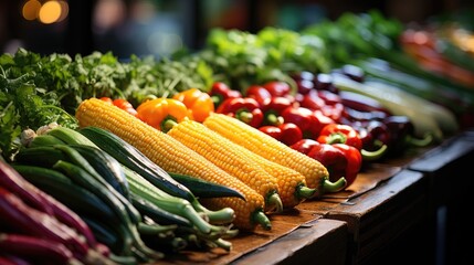 Wall Mural - food market fresh vegetables  