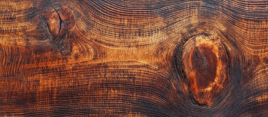 Aufkleber - Close up of a rustic wood table featuring grain texture in a vintage style The surface of an aged wooden plank is shown in macro view providing an empty template and copy space for an abstract backgr