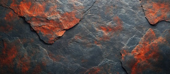 Aufkleber - Natural slate surface with red and gray patterns for background. with copy space image. Place for adding text or design