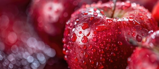 Aufkleber - crimson apple. with copy space image. Place for adding text or design
