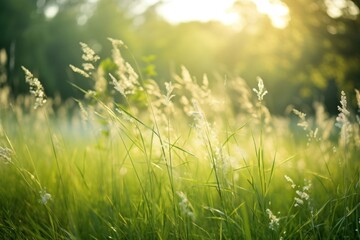 Poster - Meadow land backgrounds landscape.