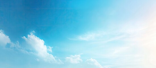 Fototapete - Blue sky color gradient with high vibrancy featuring copy space and an empty template A light multicolored concept designed for an abstract background or wallpaper decor incorporating a blurred or de