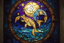 Mermaid Stained Glass Free Stock Photo - Public Domain Pictures