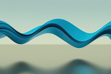 Serene Background with Harmonious Wave Shape in Minimal Three Dimensional Flow and Rhythm Demonstration