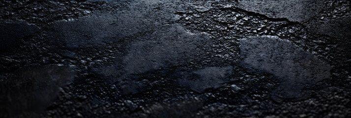 Rough black asphalt background texture.