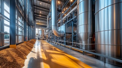 Canvas Print - Industrial Factory Interior.