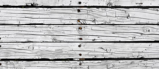 Fototapete - Aged white wooden background featuring black lines. with copy space image. Place for adding text or design