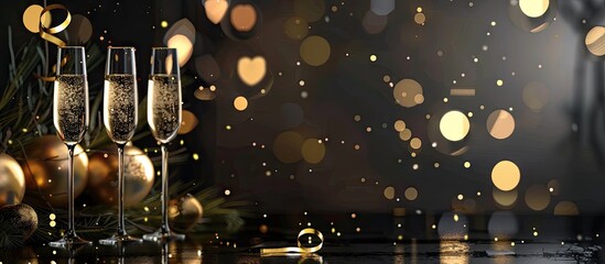 Poster - New year celebration concept. with copy space image. Place for adding text or design