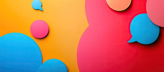 Aufkleber - Speech bubbles on a colored background with space for text. with copy space image. Place for adding text or design