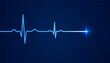 © natrot - Heart beat pulse electrocardiogram rhythm on blue background