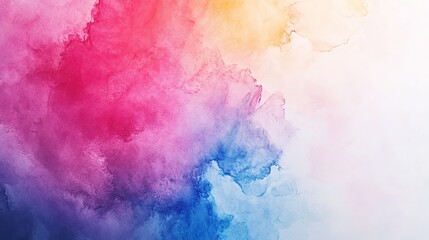 Wall Mural - A high-resolution image of a rainbow powder splash with abstract paint bursts and splatter effects, featuring dust clouds and a white texture backdrop