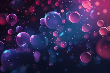 Poster - abstract background with bubbles
