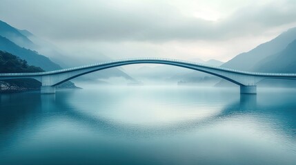 A conceptual image of a bridge connecting two continents, symbolizing the importance of international cooperation and trade.