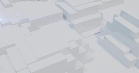 Sticker - Animation of moving 3d blocks background