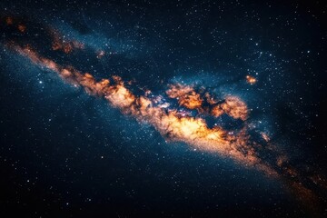 Wall Mural - celestial spectacle of milky way galaxy sprawling across charcoalhued night sky stars twinkling with ethereal brilliance