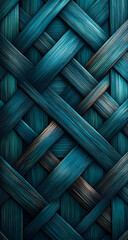 Poster - A beautifully woven texture featuring vibrant blue hues, perfect for backgrounds and textile designs.