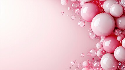 Poster -   Pink background with lots of bubbles