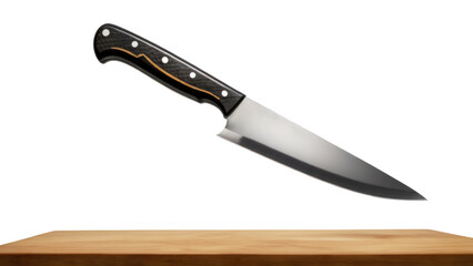 Long Kitchen Knife and wooden kitchen Board