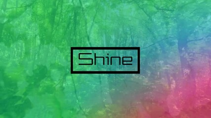 Poster - Animation of shine text over trees