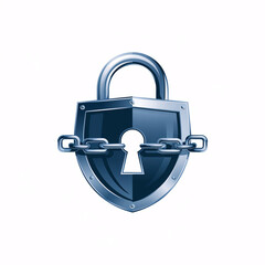 Closed padlock icon on white background, vector illustration for security concept