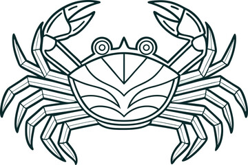 Wall Mural - line art of a crab 