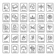 © realstockvector - Set icons for functional fabric, clothing. The outline icons are well scalable and editable. Contrasting vector elements are good for different backgrounds. EPS10.