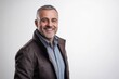 © MUdaylah - Business portrait of confident businessman. Entrepreneur in jacket smiling, Happy mid adult, mature age man standing, smiling,with generative ai