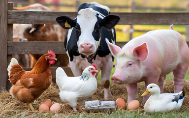 Farm Animals   Cow  Pig  Chicken  Duck  Eggs