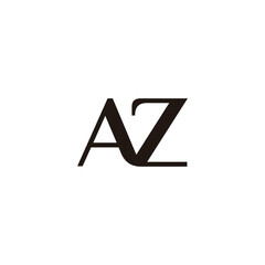 Canvas Print - letter avz simple linked geometric logo vector