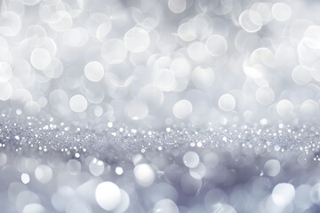 Poster - winter christmas sparkling shiny silver bright glittering abstract bokeh background